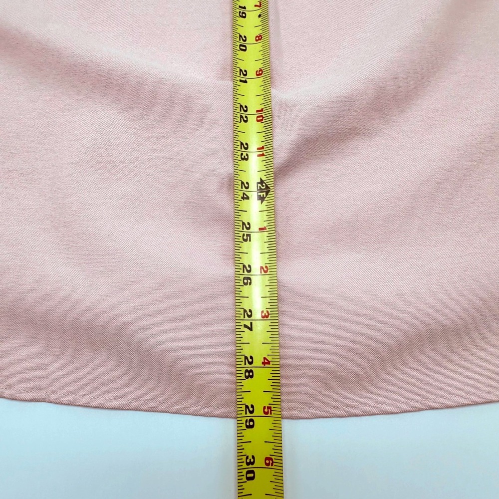 MNG Mango Jauny Pink Oversized Button Down Shirt Cotton Blend Womens Size S NWT - Picture 8 of 9